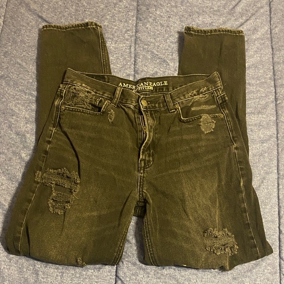 American Eagle Outfitters Denim - American Eagle Outfitters Black Distressed Mom Jeans